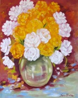 Joann Blake - Flowers in a Glass Vase