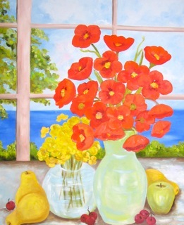 Joann Blake - Red and Yellow Flowers 